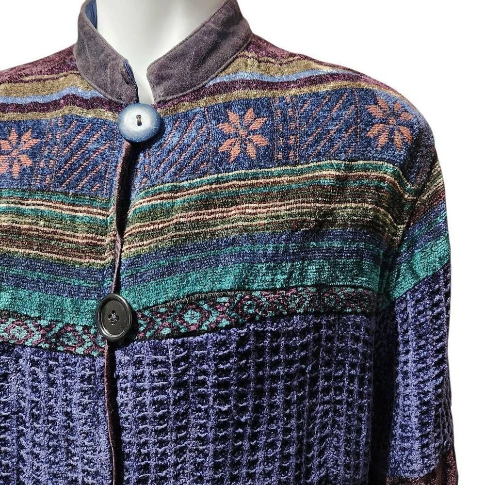 Vintage Jacket Flashback Tapestry Patchwork Embro… - image 2